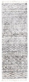 Kusový koberec shaggy Alsea sivý atyp 70x250cm