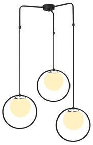 Čierne kovové závesné svietidlo Opviq lights Nazarios