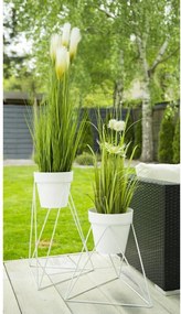 STOJAN NA KVETINÁČ TRIANGLE 40X45X24 CM BIELA