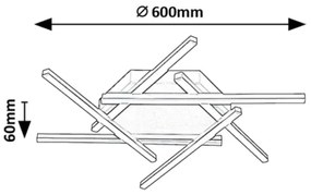Rabalux 71365 - LED Prisadený luster SEVERINE LED/40W/230V 3000K