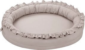 Hniezdo pre deti s volánom tmavo béžová