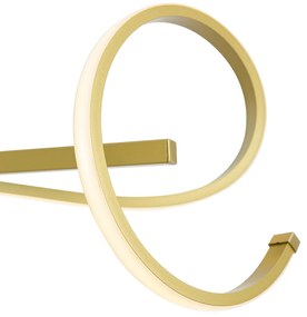 Dizajnové závesné svietidlo zlaté obdĺžnikové 3-stupňové stmievateľné - Krisscross