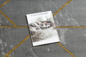 Koberec EMERALD exkluzívne 1012 glamour, štýlový geometrický, mramor sivo / zlatý