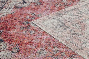 Moderný koberec MUNDO E0691 ornament, vintage outdoor červeno / béžový