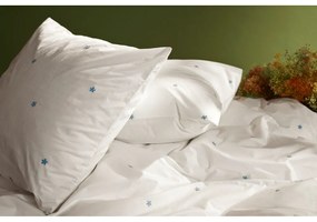 Biele obliečky na jednolôžko z bavlneného perkálu 140x200 cm Daisy – JUNA