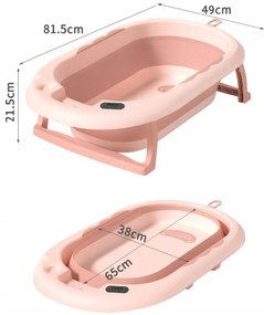 Skladacia detská vanička VAIANA Premium s poduškou - viac farieb modrá