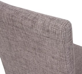 Jedálenská stolička Litta sivá látka (SET 2 ks) - Tmavo hnedá
