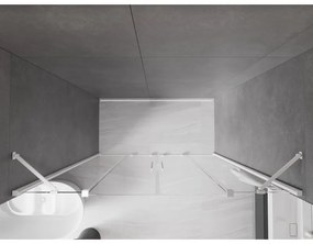 Mexen Velar Duo, posuvné dvere do otvoru 180x200 cm, 8mm číre sklo, biela, 871-180-000-02-20