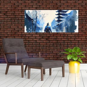 Obraz - Samuraj, aquarel (120x50 cm)
