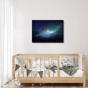 Sklenený obraz - Hviezdy a hmlovina (70x50 cm)
