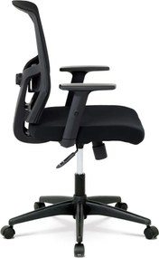 Kancelárska otočná stolička PELTA — sieť / látka, čierna