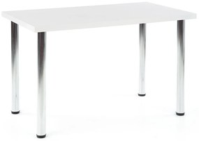 Jedálenský stôl Modex 120 - biela / chróm