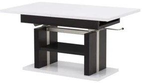 Rozkladací jedálenský stôl DIOR s čiernou policou