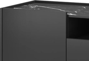 TV skrinka Harmony, čierna/čierny mramor