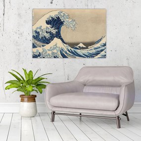 Obraz - Katsushika Hokusai, Under the Wave off Kanagawa, reprodukcia (90x60 cm)