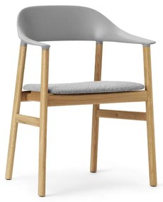 Stolička Herit Armchair Synergy – sivá/dub