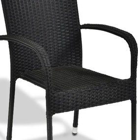 Záhradná ratanová stolička PARIS - set 6 ks