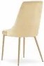 Set 2 stoličiek IMOLA - svetlý béžový zamat / nohy vo farbe dreva