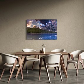 Obraz jazera a hôr (90x60 cm)