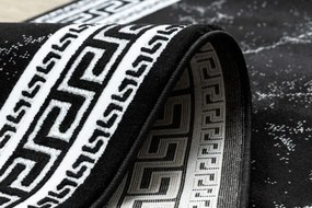 Koberec / Behúň GLOSS 2813 87 ramka, grécky - čierny / sivý