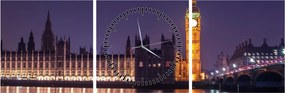 Obraz Londýna (s hodinami) (90x30 cm)