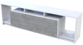 TV stolík Ulfet U1 - biela / betón