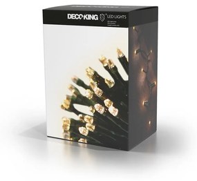 Zelená LED svetelná reťaz DecoKing Basic, 200 svetielok, dĺžka 19,93 m