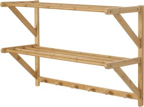 Nástenný vešiak bambusový prírodný DR-B005 NAT