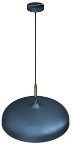Závesné svietidlo Lincoln, 1x zlaté/tmavomodré kovové tienidlo, (fi 45cm), db/g