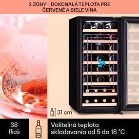 Klarstein Barossa 38 Uno vinotéka 1 zóna 94 l 38 fl dotykový displej