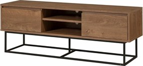 Rodez TV stolík z orechového dreva a čiernej farby, M