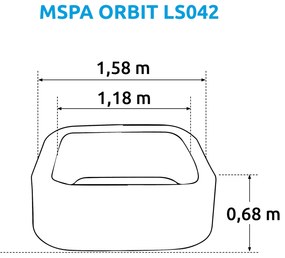 Mspa | Vírivý bazén MSPA Orbit LS042 | 11400270