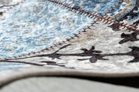 Koberec MIRO 51913.802 patchwork, modrý / hnedý