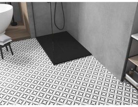 Mexen Toro, SMC obdĺžniková sprchová vanička 100 x 80 cm, čierna, čierna krytka, 43708010-B