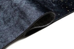 Čierno-zelený moderný koberec s abstraktným vzorom Šírka: 80 cm | Dĺžka: 150 cm