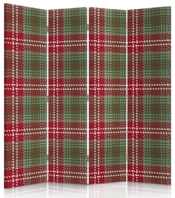 Gario Paraván V červenej a zelenej farbe Rozmery: 145 x 170 cm, Prevedenie: Klasický paraván