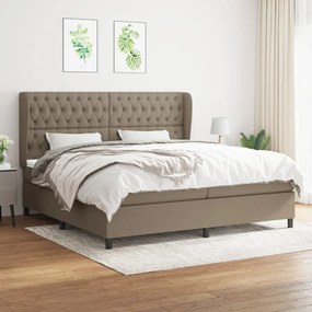 Boxspring posteľ s matracom sivohnedý 200x200 cm látka 3128233
