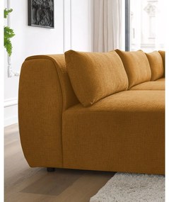 Rohová pohovka (variabilná) v horčicovohnedej farbe Jeanne - Bobochic Paris