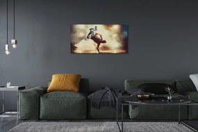 Obraz canvas Muž dym tanec 125x50 cm