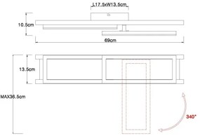 Globo 67266D - LED Stropné svietidlo ILLA LED/20W/230V