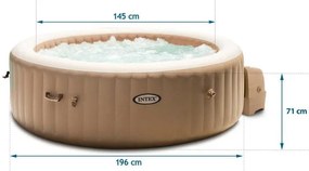 Nafukovacie jacuzzi s hydromasážou 4 osoby