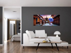Obraz - Ázijská žena (120x50 cm)