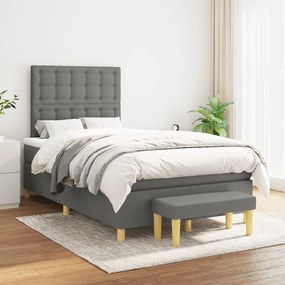 Boxspring posteľ s matracom tmavosivý 120x200 cm látka 3137462
