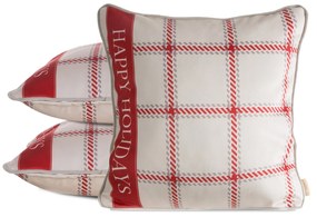 VIANOČNÁ DEKORAČNÁ OBLIEČKA NA VANKÚŠ CLARK02 45X45 CM VZOROVANÁ