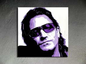 Ručne maľovaný POP Art obraz Bono-U2 | rôzne rozmery