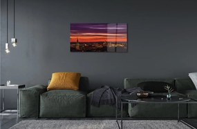 Sklenený obraz Krakov nočné panorama 125x50 cm