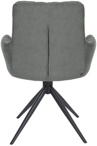 Jedálenská stolička Vilas - látka - Sivá