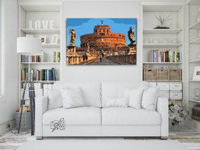 Gario Maľovanie podľa čísel Anjelský hrad v Ríme Rozmery: 120 x 80 cm, Rámovanie: S vnútorným rámom