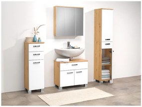 Livarno home Skrinka so zrkadlom Palermo, 66 x 64 x 17 cm  (100389389)