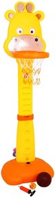 RAMIZ Detská športová súprava Žirafa 4v1 - basketbal, obruče, šípky a výšková tabuľka (3+)